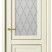 ПО Vinyl Прадо 700 ваниль стекло мателюкс "Гранд" молдинг золото